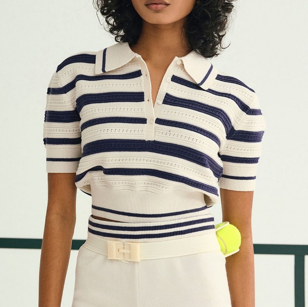 Striped Knit Polo
